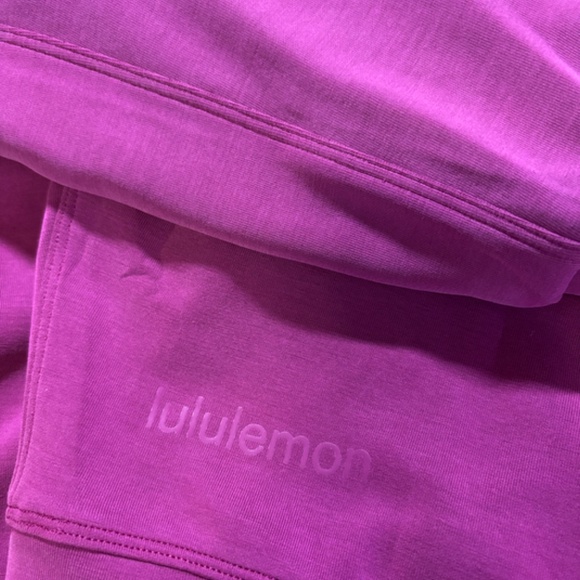 Lululemon Softstreme Perfectly Oversized Cropped Crew - Magenta - Picture 2 of 2
